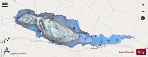 Kains Lake depth contour Map - i-Boating App - Streets