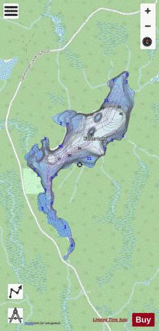 Kalder Lake depth contour Map - i-Boating App - Streets