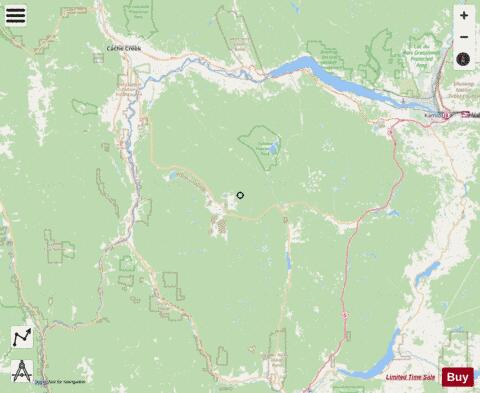Kamloops Lake depth contour Map - i-Boating App - Streets