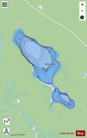 Karena Lake depth contour Map - i-Boating App - Streets