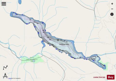 Kathleen Lake depth contour Map - i-Boating App - Streets
