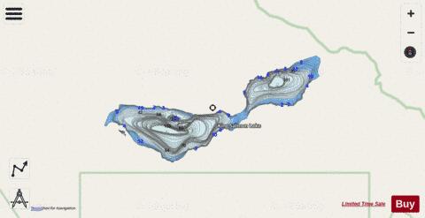 King Salmon Lake depth contour Map - i-Boating App - Streets