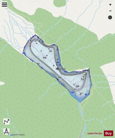 Kinney Lake depth contour Map - i-Boating App - Streets