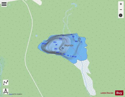 Klinger Lake depth contour Map - i-Boating App - Streets