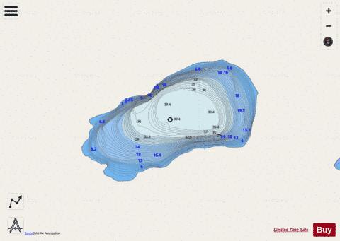 Klua Lakes depth contour Map - i-Boating App - Streets