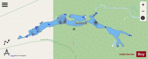 Kluskoil Lake depth contour Map - i-Boating App - Streets