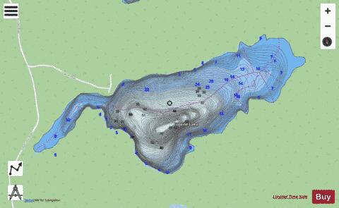 Knight Lake depth contour Map - i-Boating App - Streets