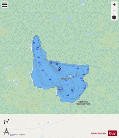 Kotcho Lake depth contour Map - i-Boating App - Streets