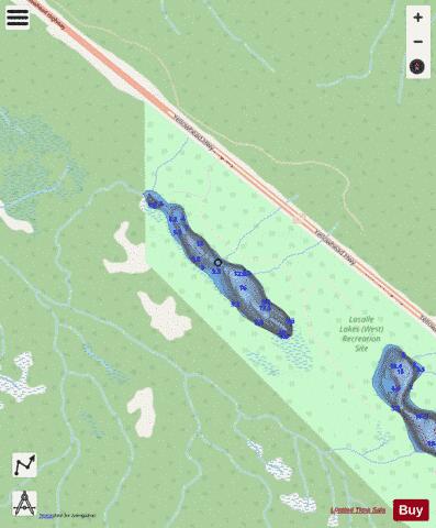La Salle Lakes depth contour Map - i-Boating App - Streets