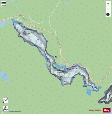 Lac Des Roches depth contour Map - i-Boating App - Streets