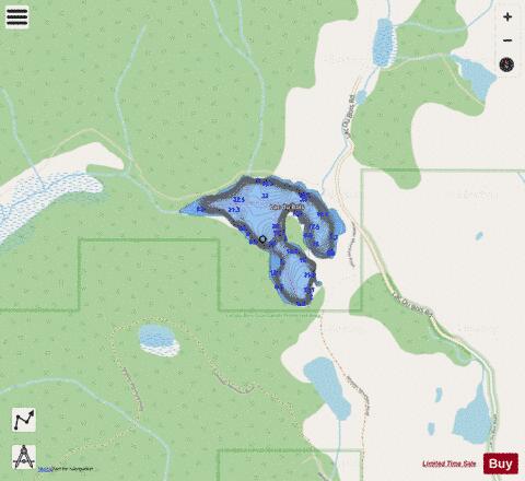 Lac Du Bois depth contour Map - i-Boating App - Streets
