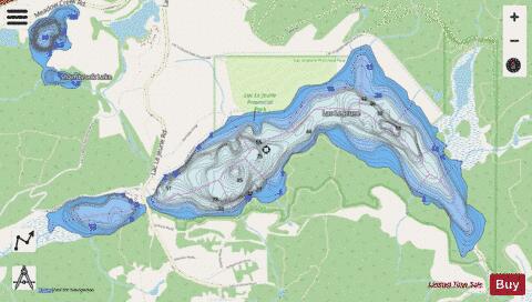 Lac Le Jeune depth contour Map - i-Boating App - Streets
