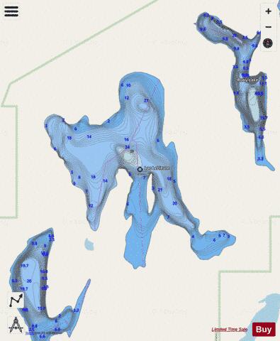 Lac Le Lievre Lake depth contour Map - i-Boating App - Streets