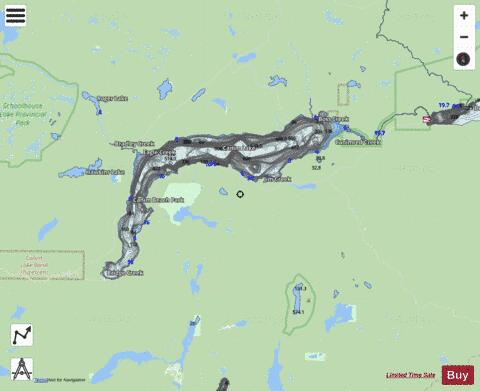 Lake Canim depth contour Map - i-Boating App - Streets