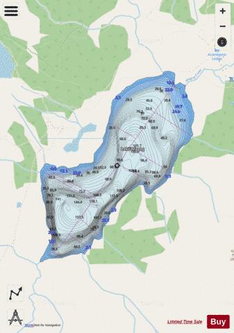 Lake Magog depth contour Map - i-Boating App - Streets