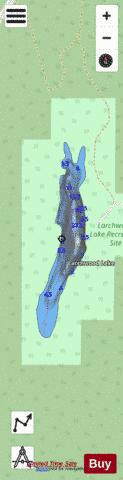 Larchwood Lake depth contour Map - i-Boating App - Streets