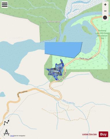Larry Lake depth contour Map - i-Boating App - Streets