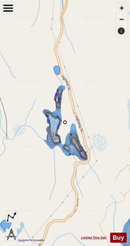 Larry Lake depth contour Map - i-Boating App - Streets