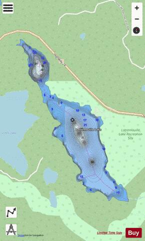 Latremouille Lake depth contour Map - i-Boating App - Streets
