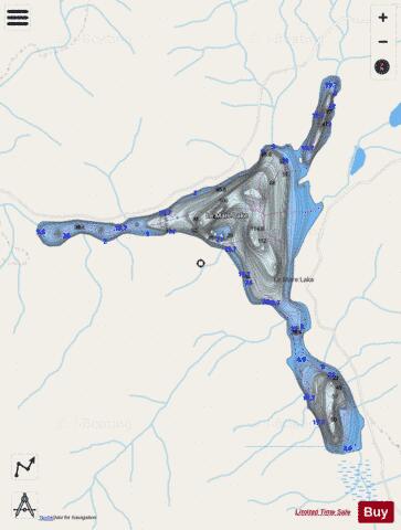 Le Mare Lake depth contour Map - i-Boating App - Streets