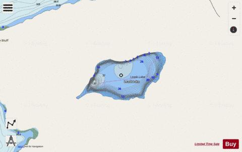 Leask Lake depth contour Map - i-Boating App - Streets