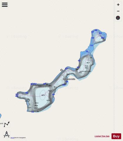Leverson Lake depth contour Map - i-Boating App - Streets