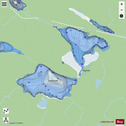 Ling Lake depth contour Map - i-Boating App - Streets