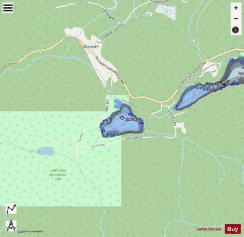 Link Lake depth contour Map - i-Boating App - Streets