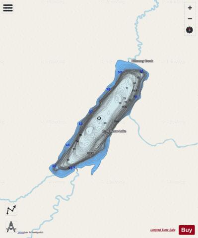 Little Dease Lake depth contour Map - i-Boating App - Streets