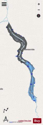 Lonesome Lake depth contour Map - i-Boating App - Streets