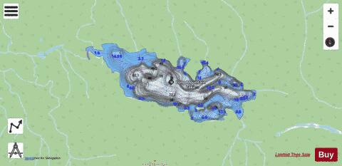 Long Mountain Lake depth contour Map - i-Boating App - Streets