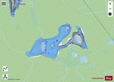 Looncall Lake depth contour Map - i-Boating App - Streets