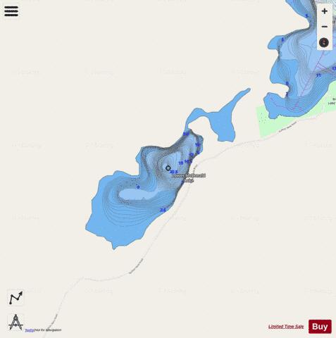 Lower Mcdonald Lake depth contour Map - i-Boating App - Streets