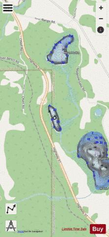Madelaine # 3 Lake depth contour Map - i-Boating App - Streets