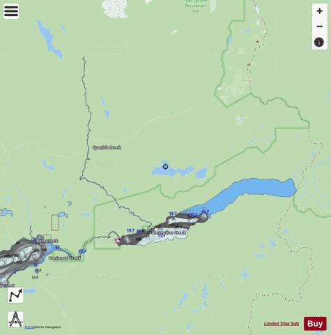 Mahood Lake depth contour Map - i-Boating App - Streets