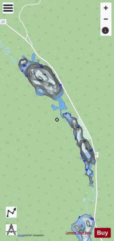 Upper Manson Lake depth contour Map - i-Boating App - Streets