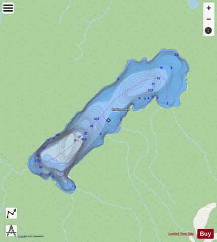 Marian Lake depth contour Map - i-Boating App - Streets