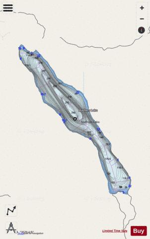 Mathers Lake depth contour Map - i-Boating App - Streets