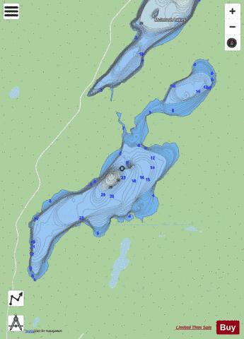 Mcintosh Lakes depth contour Map - i-Boating App - Streets