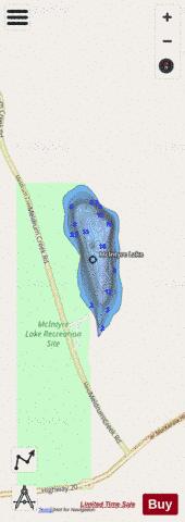 Mcintyre Lake depth contour Map - i-Boating App - Streets