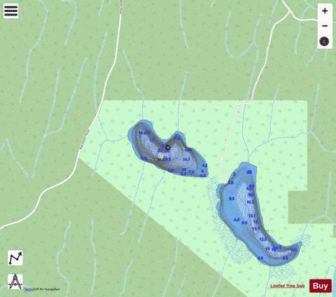 Mckenzie Lake (West) depth contour Map - i-Boating App - Streets