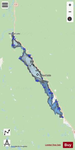 Mcleod Lake depth contour Map - i-Boating App - Streets