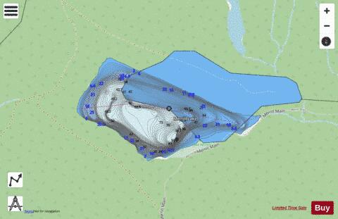 Merrill Lake depth contour Map - i-Boating App - Streets