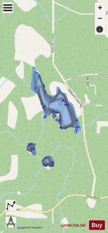 Milburn Lake depth contour Map - i-Boating App - Streets