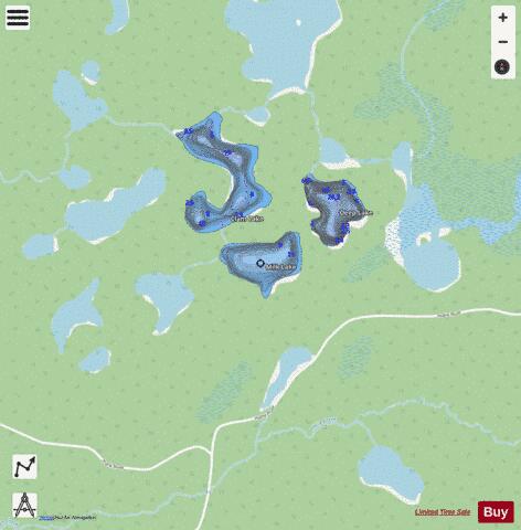 Milk Lake depth contour Map - i-Boating App - Streets