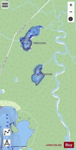 Minnow Lake depth contour Map - i-Boating App - Streets