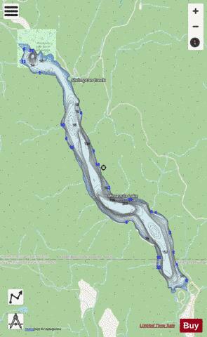 Missezula Lake depth contour Map - i-Boating App - Streets