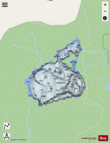 Moat Lake depth contour Map - i-Boating App - Streets