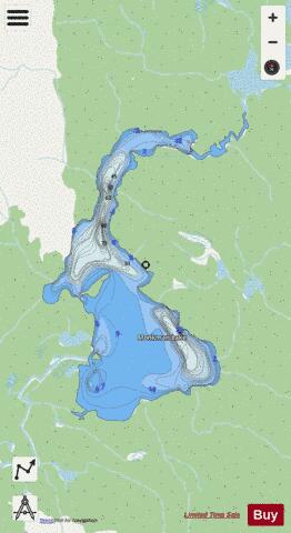 Monkman Lake depth contour Map - i-Boating App - Streets