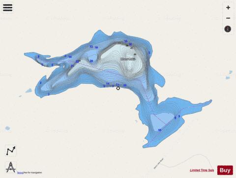 Mons Lake depth contour Map - i-Boating App - Streets